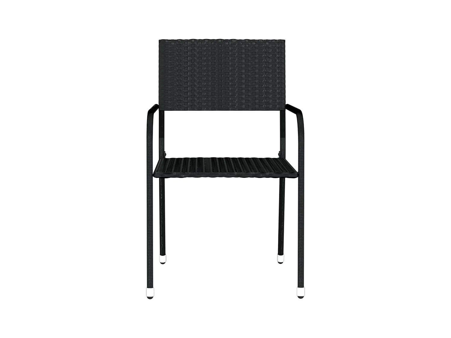 Aeron  Ensemble à manger de jardin 3 pcs Noir