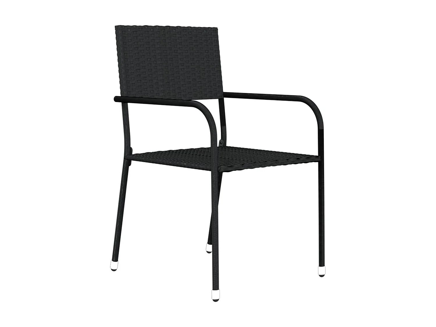 Aeron  Ensemble à manger de jardin 3 pcs Noir