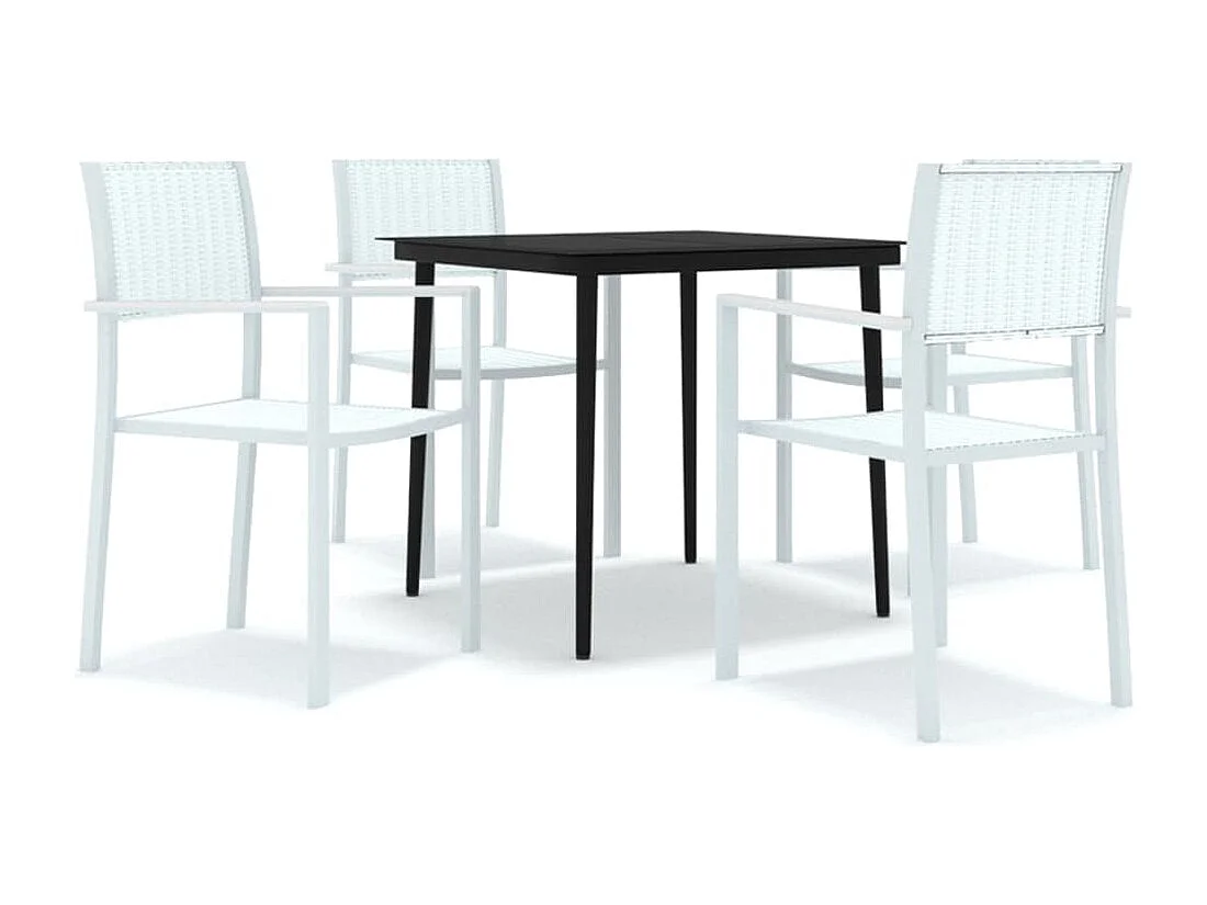 Vejby  Ensemble à manger de jardin 5 pcs Blanc