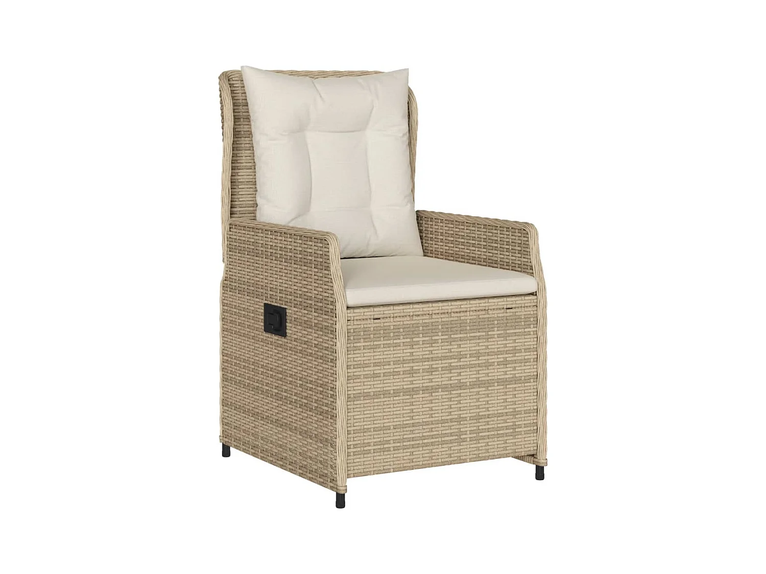 Garden Furniture -  Ensemble à manger de jardin et coussins 3 pcs Beige poly rotin