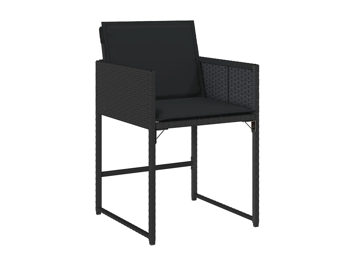 Kirkland  Set de muebles jardín 17 pzas con cojines ratán sintético negro