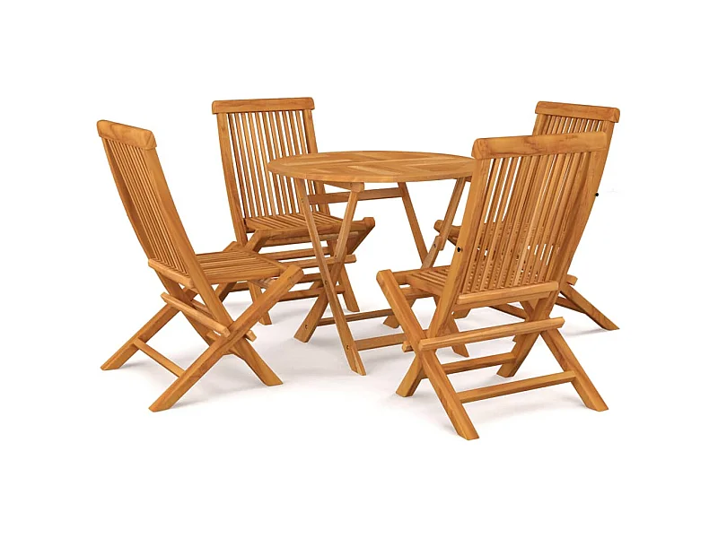 Garden Furniture -  5-delige Tuinset massief teakhout