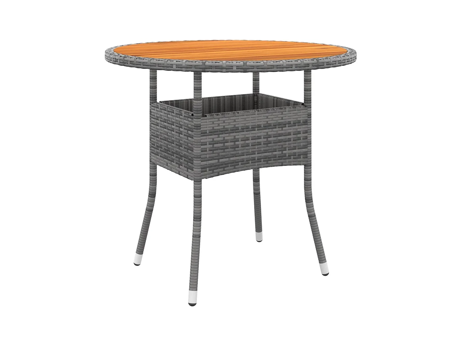 Louis-Mathieu-Paul  Ensemble à manger de jardin 5 pcs Résine tressée Gris