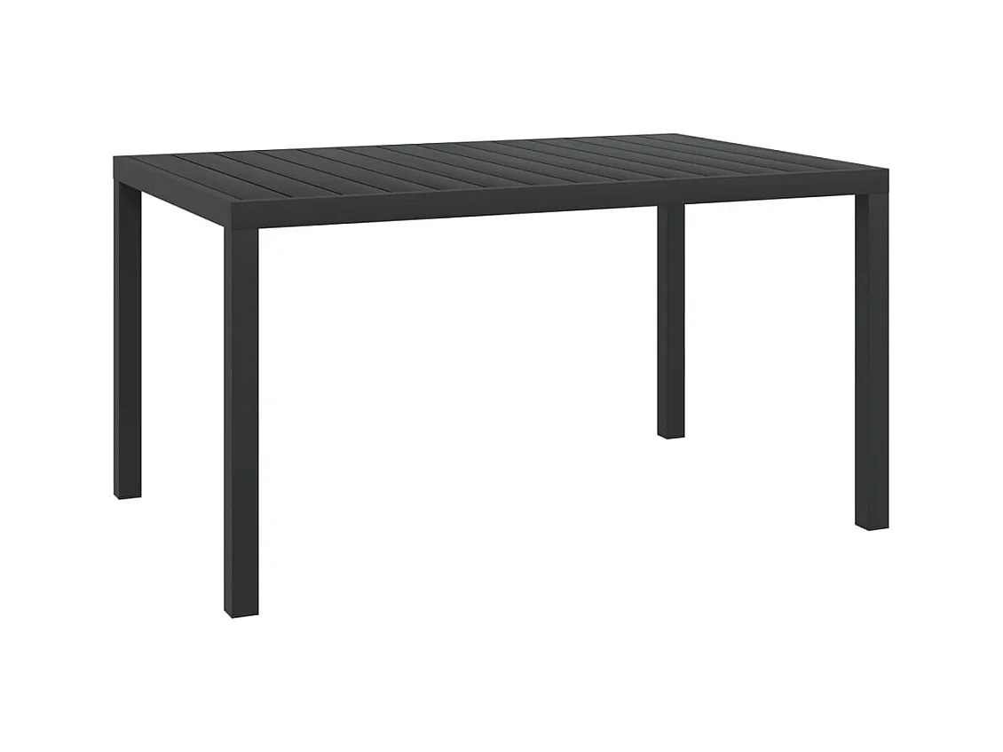 Prolenta Premium -  Ensemble à manger de jardin 7 pcs noir aluminium