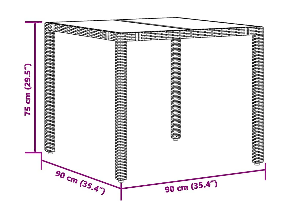 Essex  5-delige Tuinset met kussens poly rattan zwart