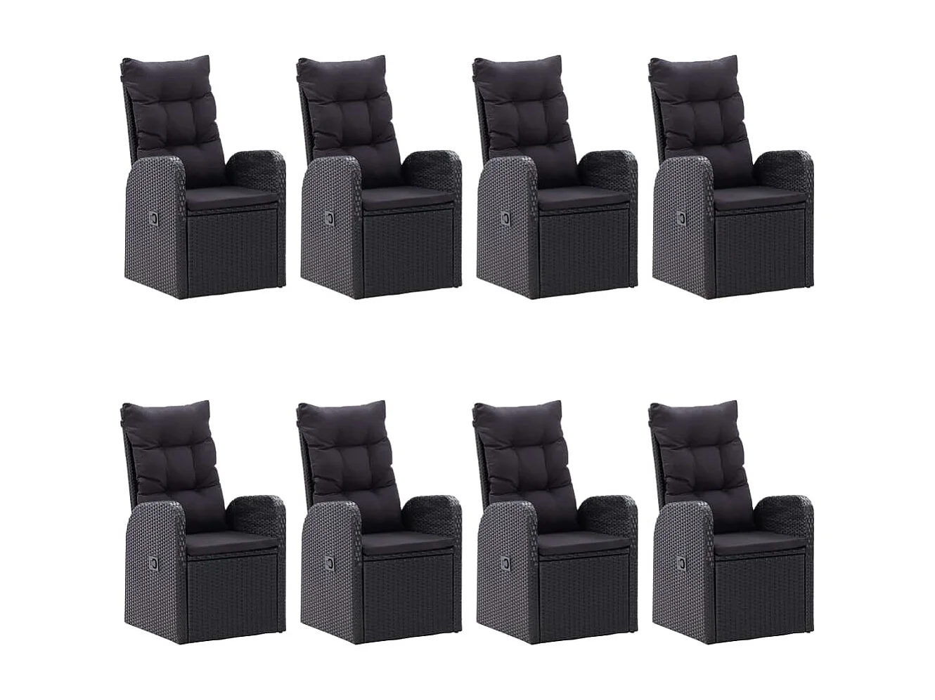 Yrien  Ensemble à manger de jardin 9 pcs Noir