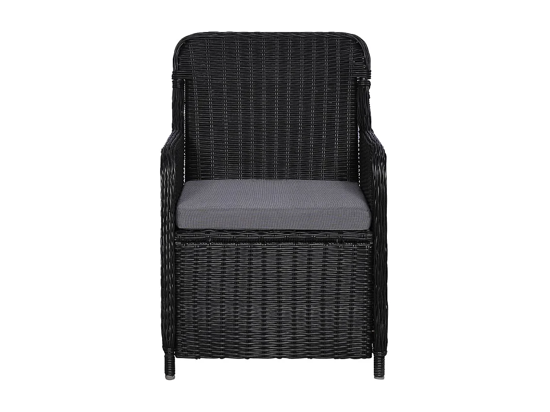 Sophie-Lauren  Ensemble à manger de jardin 9 pcs Noir