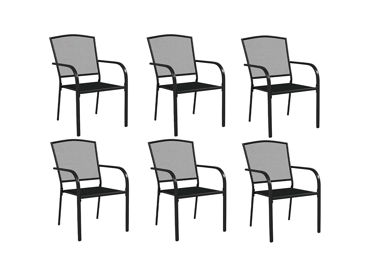 Booneville  Ensemble à manger de jardin 7 pcs anthracite acier