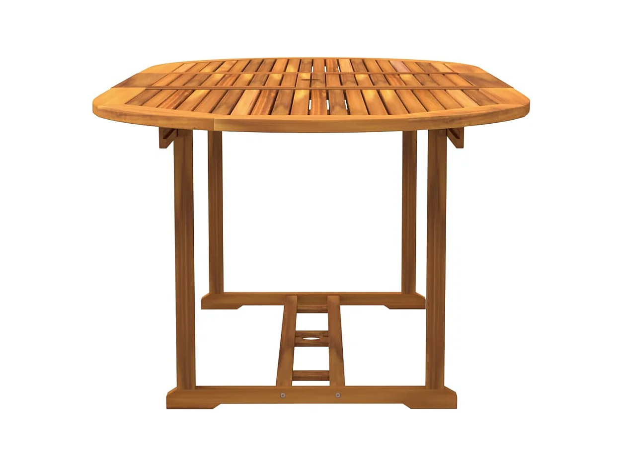 Yljo  Ensemble à manger de jardin 5pcs bois d'acacia solide textilène