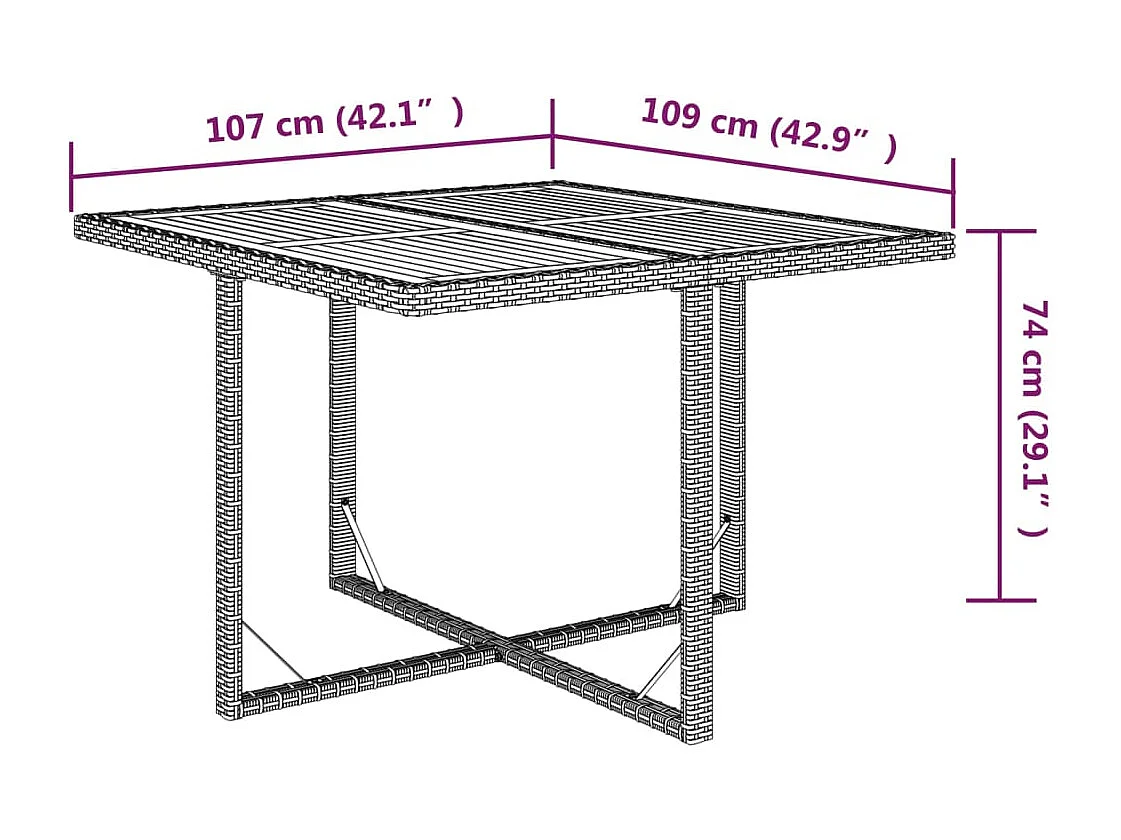 Hugo  5-delige Tuinset met kussens poly rattan beige