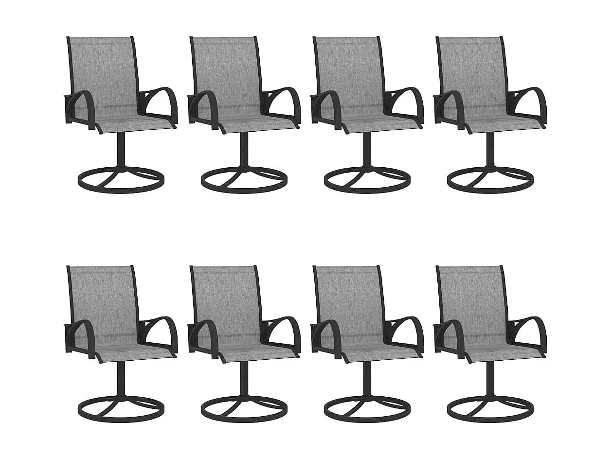 Prolenta Premium -  Ensemble à manger de jardin 9 pcs textilène et acier