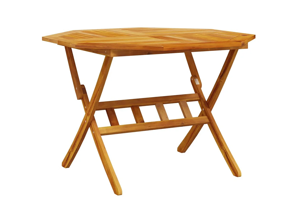 Napoleone Giovanni  Ensemble à manger de jardin pliable 5 pcs bois massif d’acacia