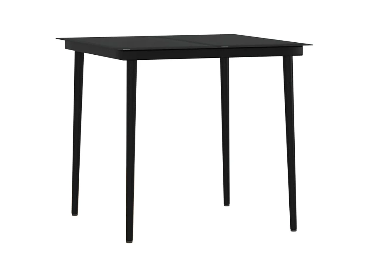 Coole  Ensemble à manger de jardin avec coussins 3 pcs noir