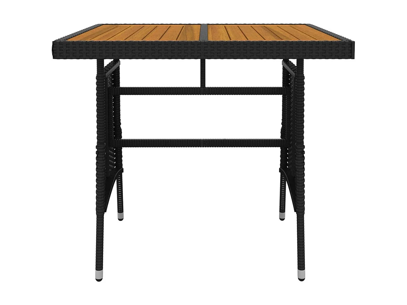 Prolenta Premium -  Juego de comedor de jardín 5 piezas ratán sintético negro