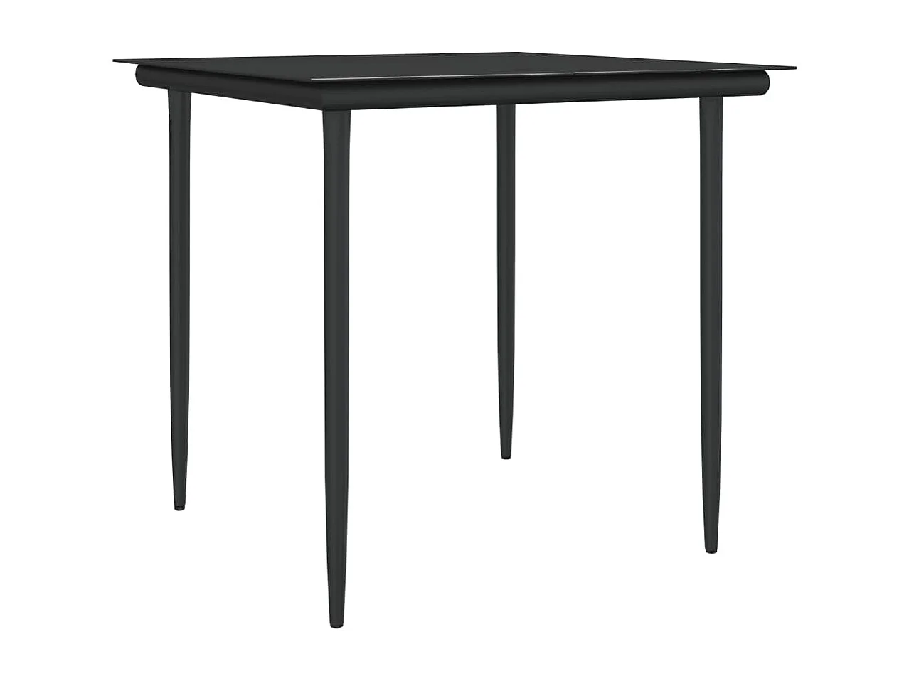 Tholen  Ensemble à manger de jardin 5 pcs coussins résine tressée acier