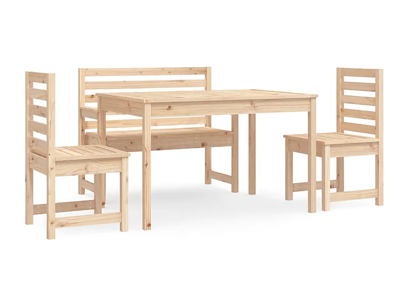 Eilra  Ensemble à manger de jardin 4 pcs bois massif de pin
