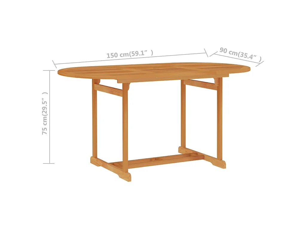 Arda  Ensemble à manger de jardin 5 pcs Bois de teck massif