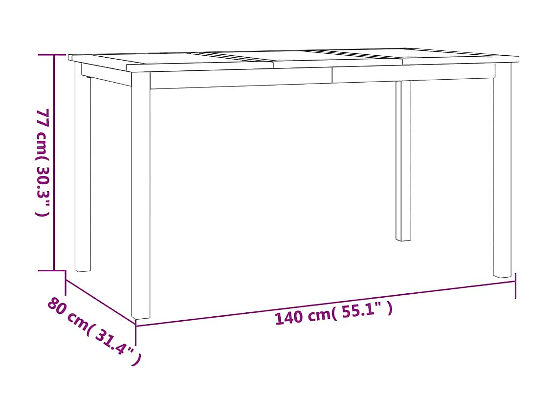 Prolenta Premium -  4-delige Tuinset massief teakhout