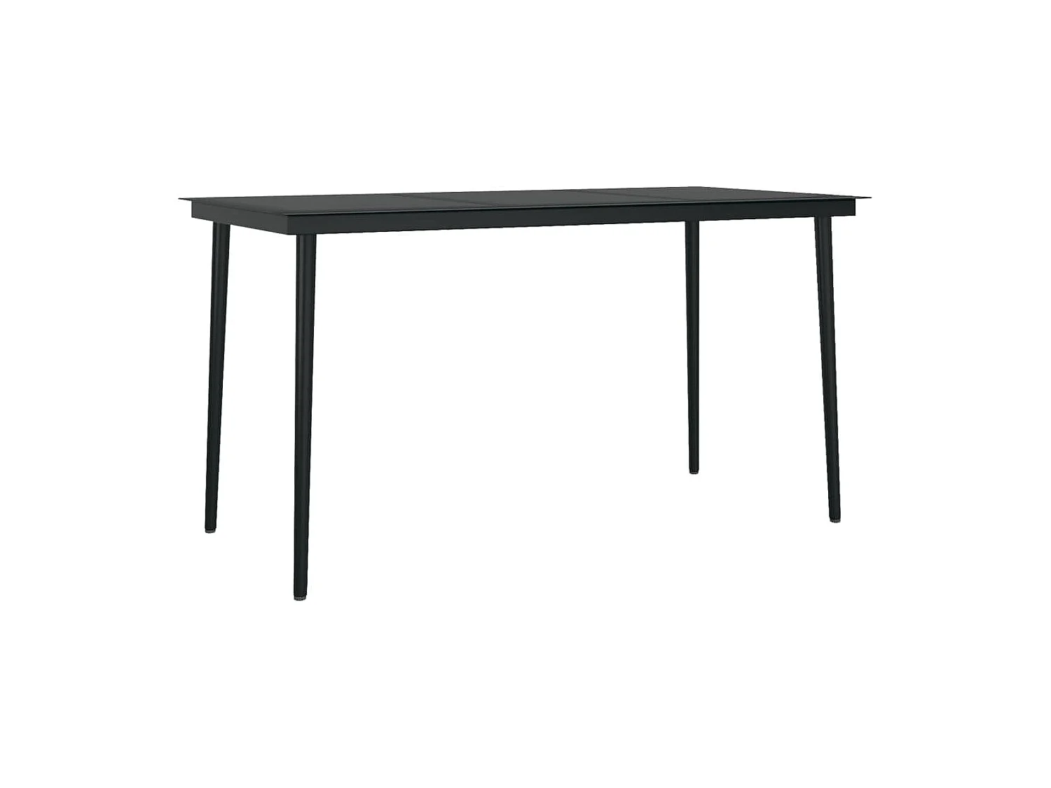 Carlinville  Ensemble à manger de jardin coussins 5 pcs Résine tressée Verre