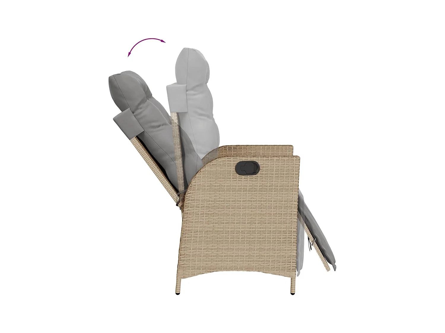Anselm  Ensemble à manger de jardin et coussins 9 pcs mélange beige