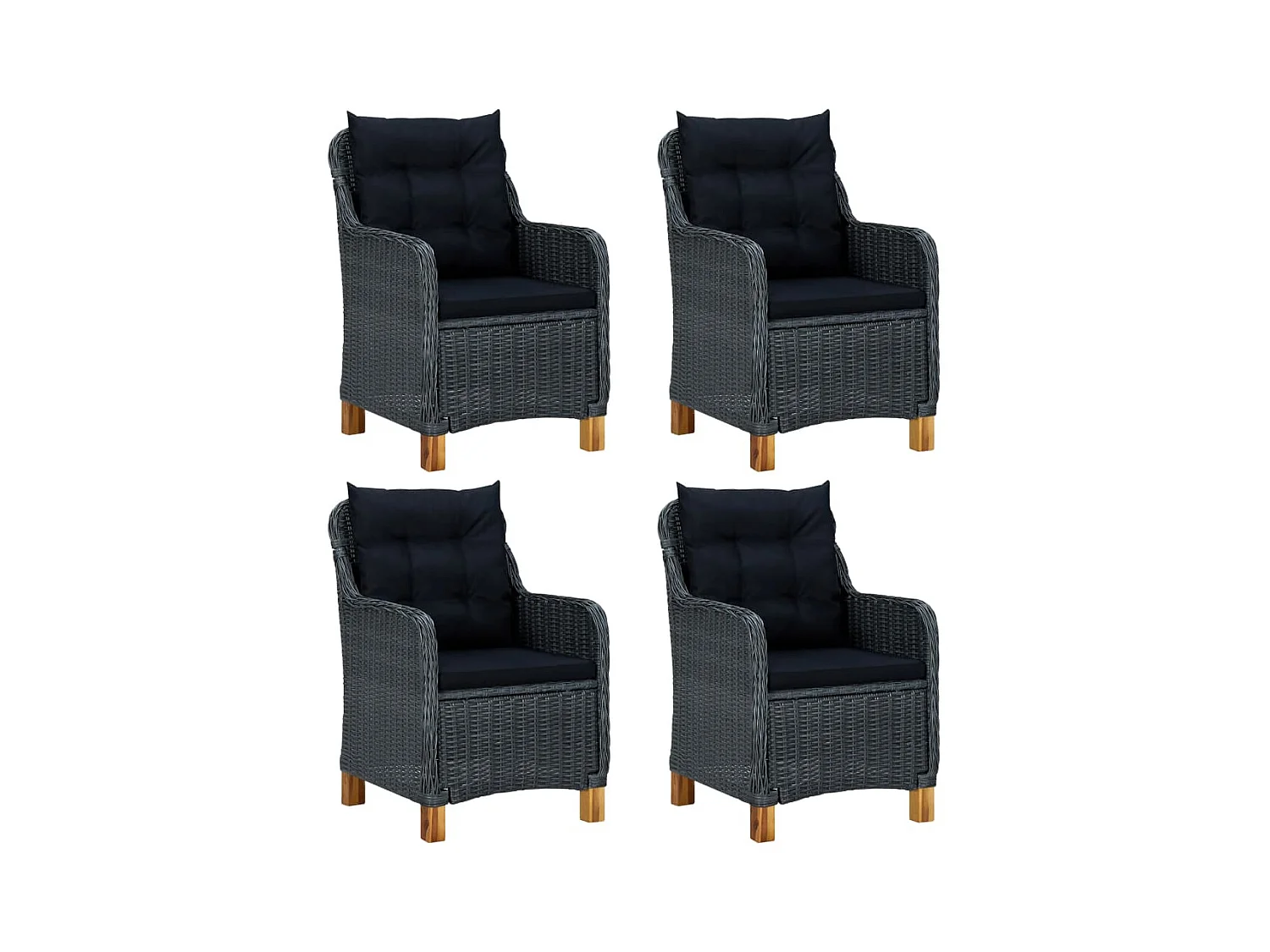 Murrieta  Ensemble à manger de jardin 5 pcs Gris foncé