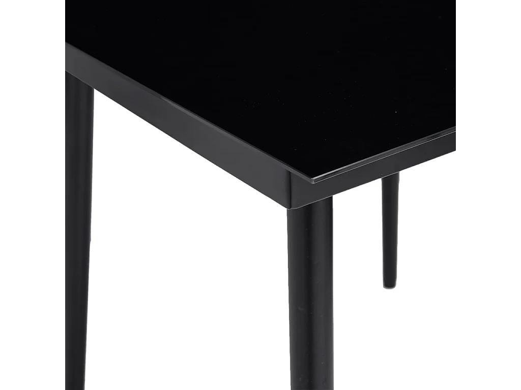 Ayisha  Ensemble à manger de jardin 3 pcs noir rotin PVC