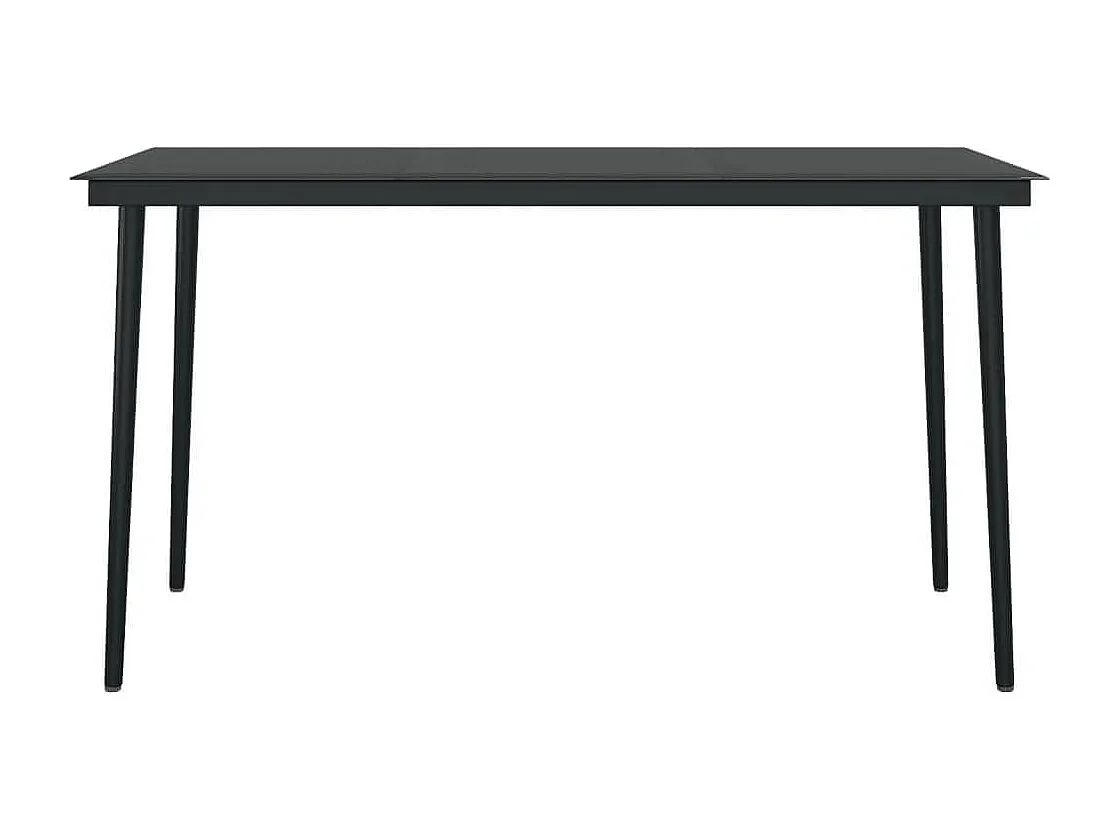 Vejby  Ensemble à manger de jardin 5 pcs Noir