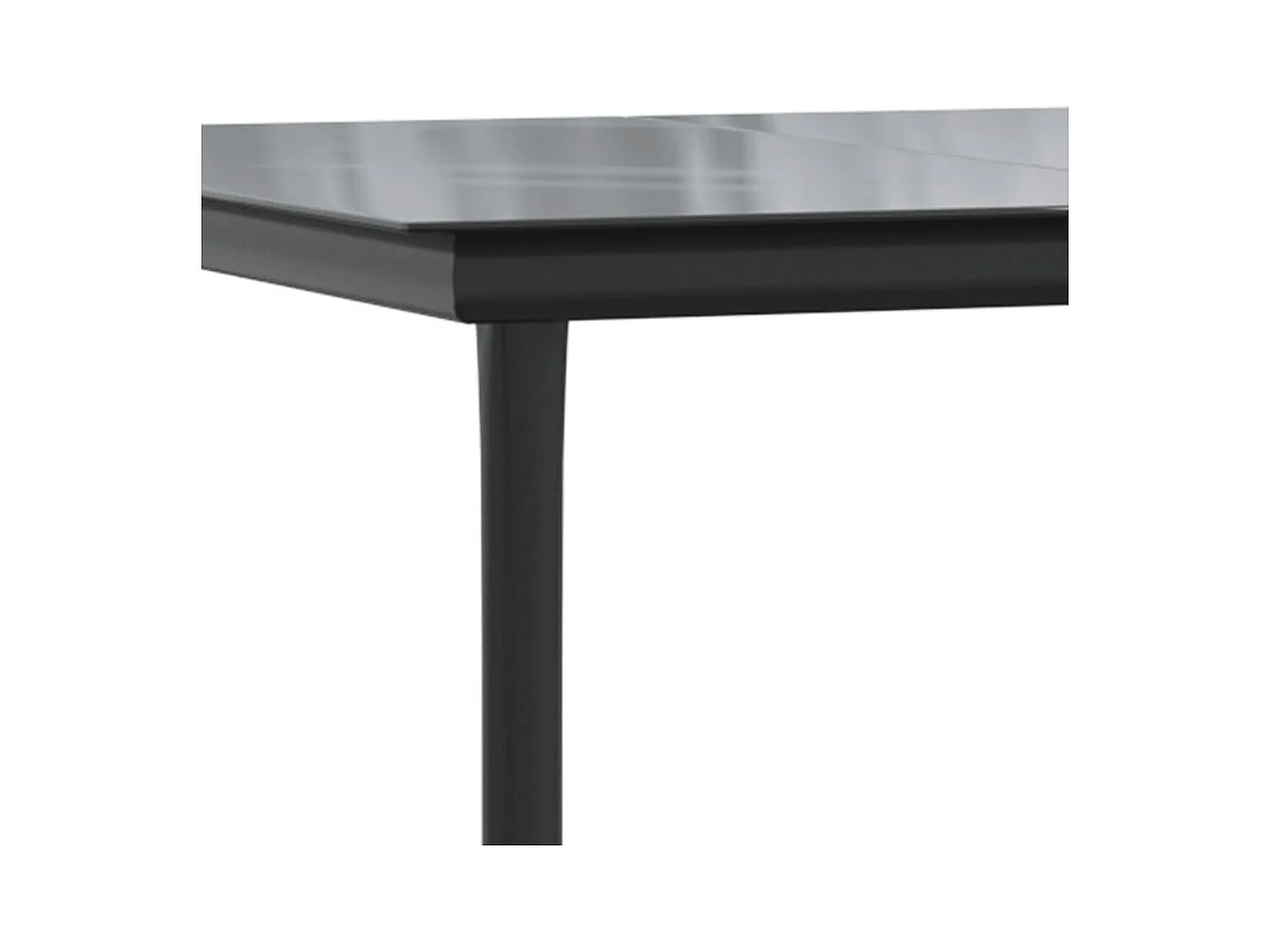 Fayra  Juego de comedor para jardín 9 piezas acero y textilene negro