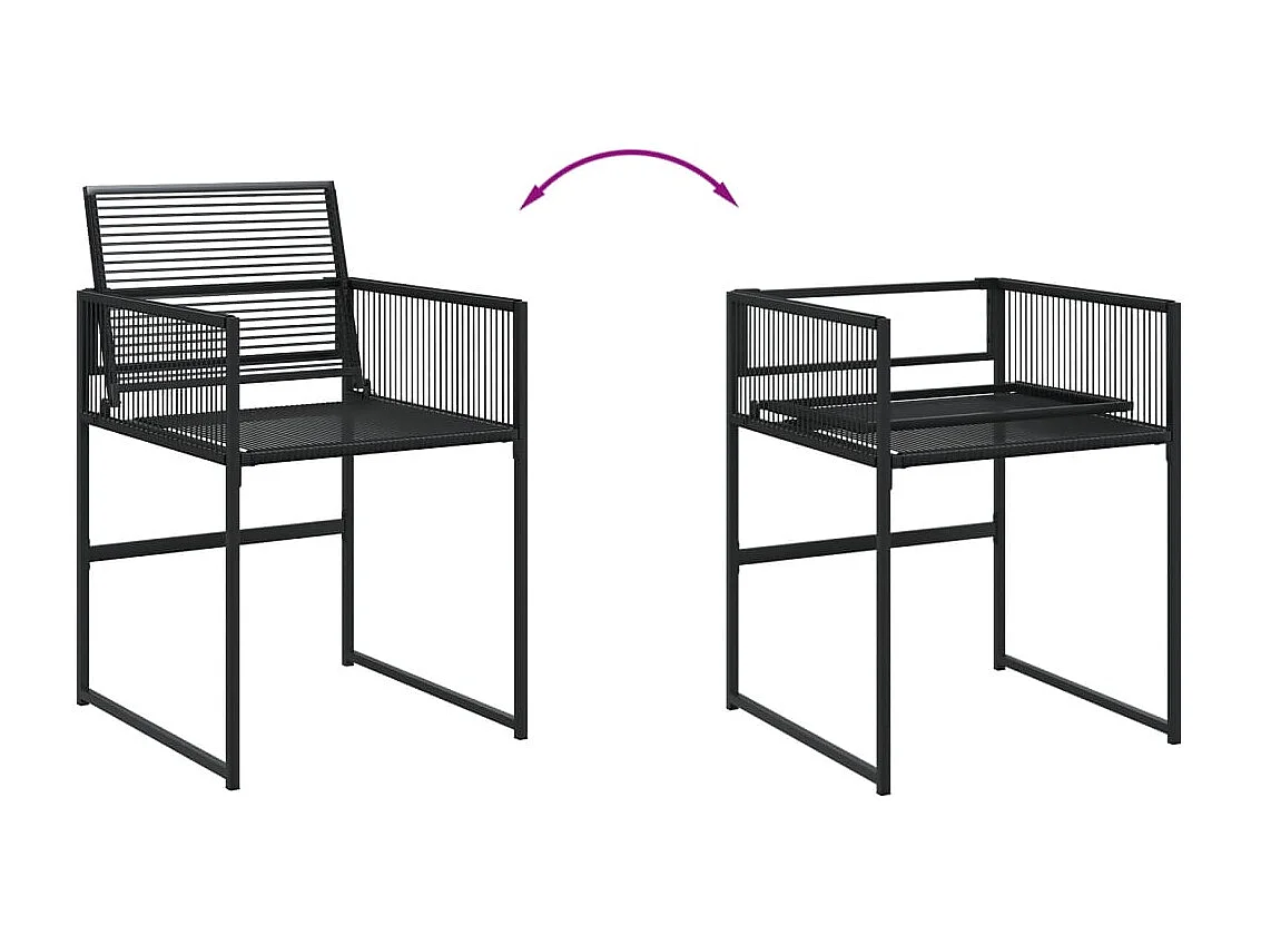 Ghizlan  11-delige Tuinset poly rattan zwart