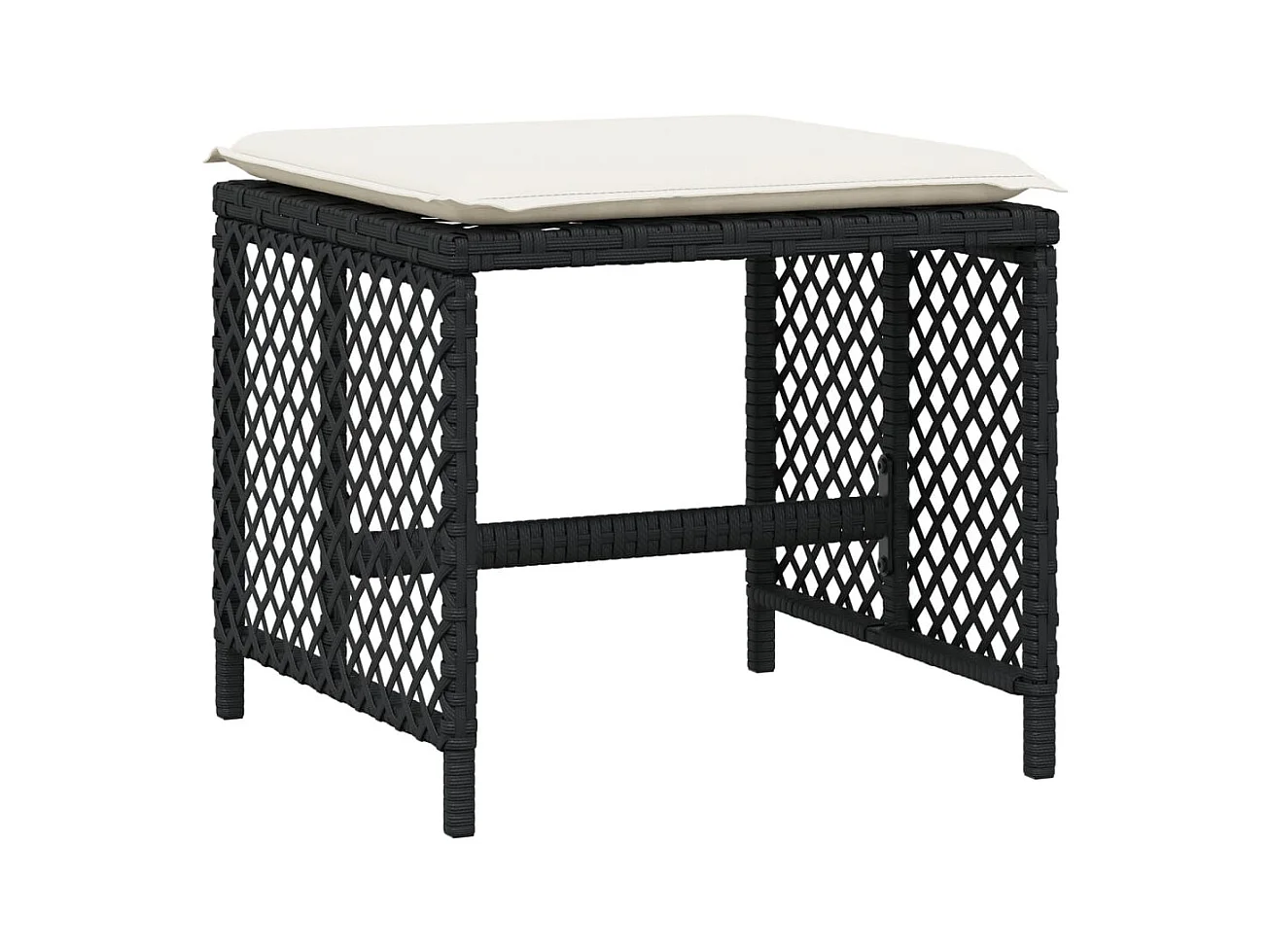 Lubbeek  Set de muebles jardín 17 pzas con cojines ratán sintético negro