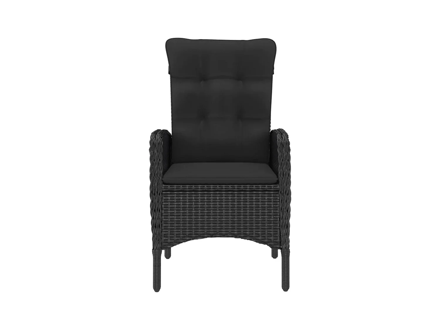 Tatum  Set de comedor de jardín 9 pzas ratán PE y madera acacia negro