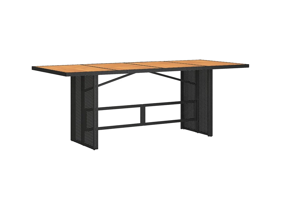 Igmar  7-delige Tuinset met kussens poly rattan zwart