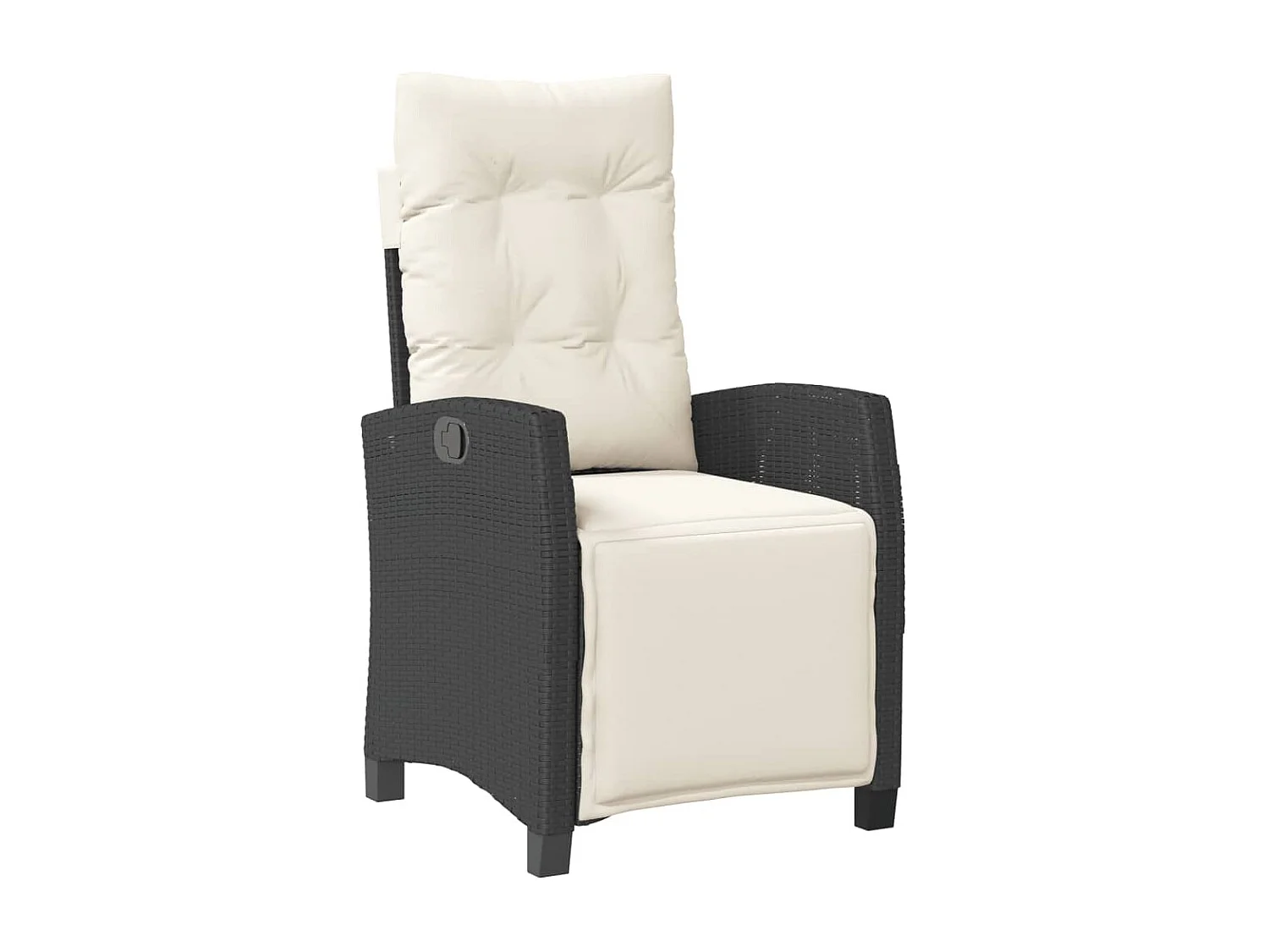 Igmar  Ensemble à manger de jardin coussins 7pcs Noir Résine tressée