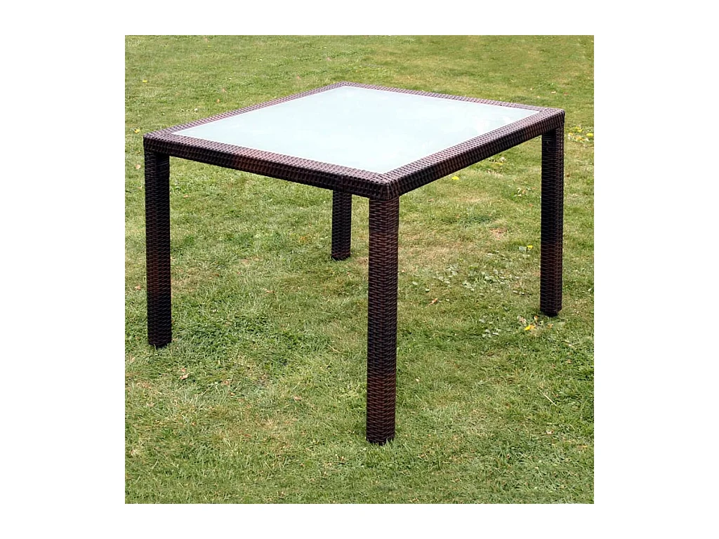 Fea  Ensemble à manger d'extérieur 5pcs avec coussins Résine tressée