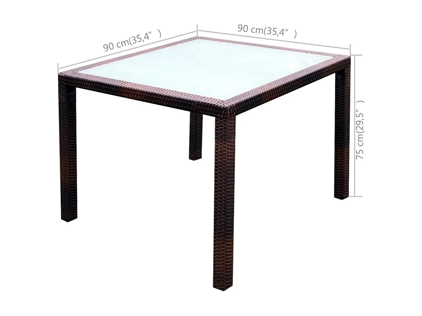 Fea  Ensemble à manger d'extérieur 5pcs avec coussins Résine tressée