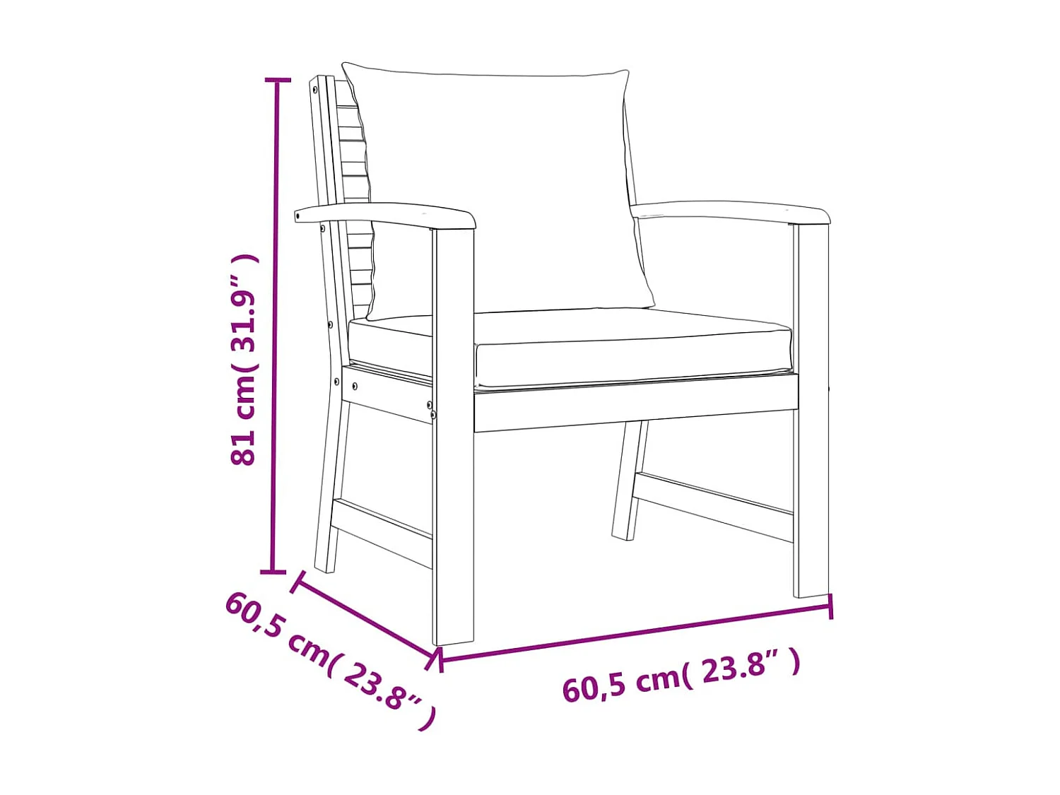 Talence  Ensemble à manger de jardin coussins 9 pcs Bois acacia