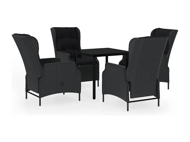 Santa Rosa  Ensemble à manger de jardin 5 pcs Gris foncé