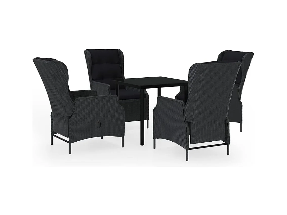 Santa Rosa  Ensemble à manger de jardin 5 pcs Gris foncé