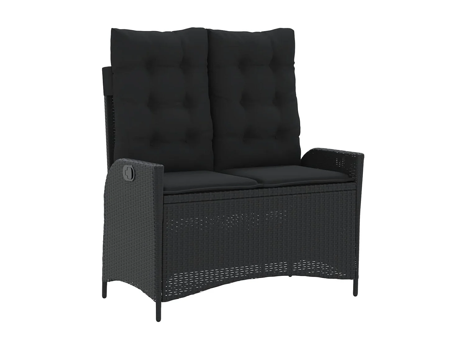 Sandviken  Ensemble à manger de jardin 4 pcs avec coussins noir