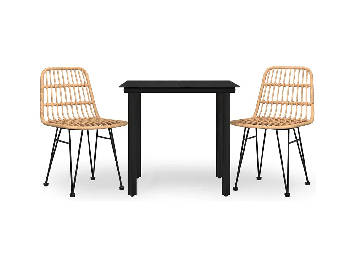 Ballyhaise  3-delige Tuinset poly rattan