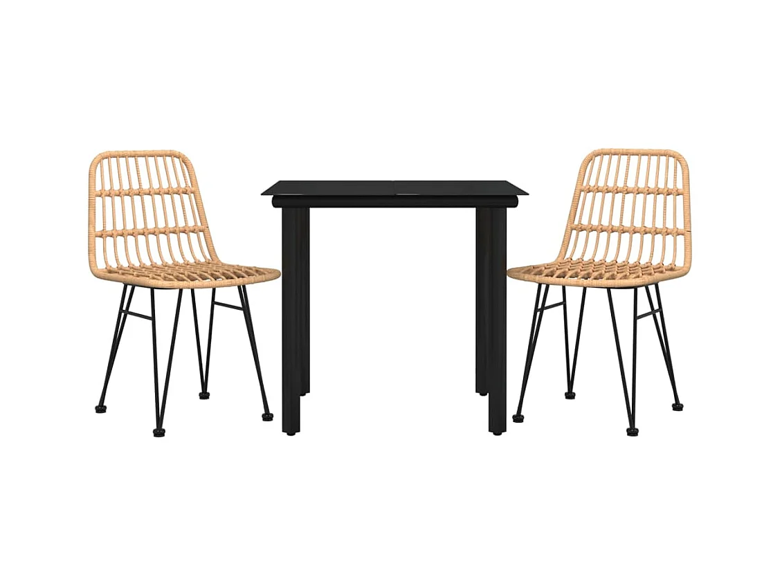 Ballyhaise  3-delige Tuinset poly rattan