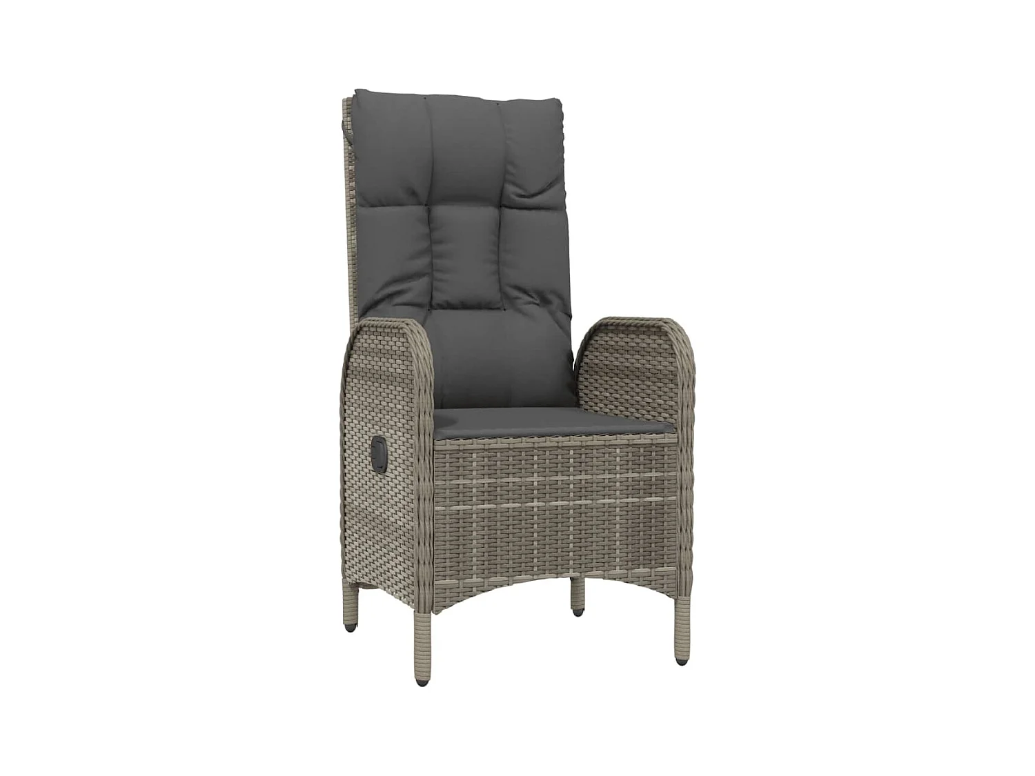 Lochem  Ensemble à manger de jardin coussins 5 pcs noir et gris