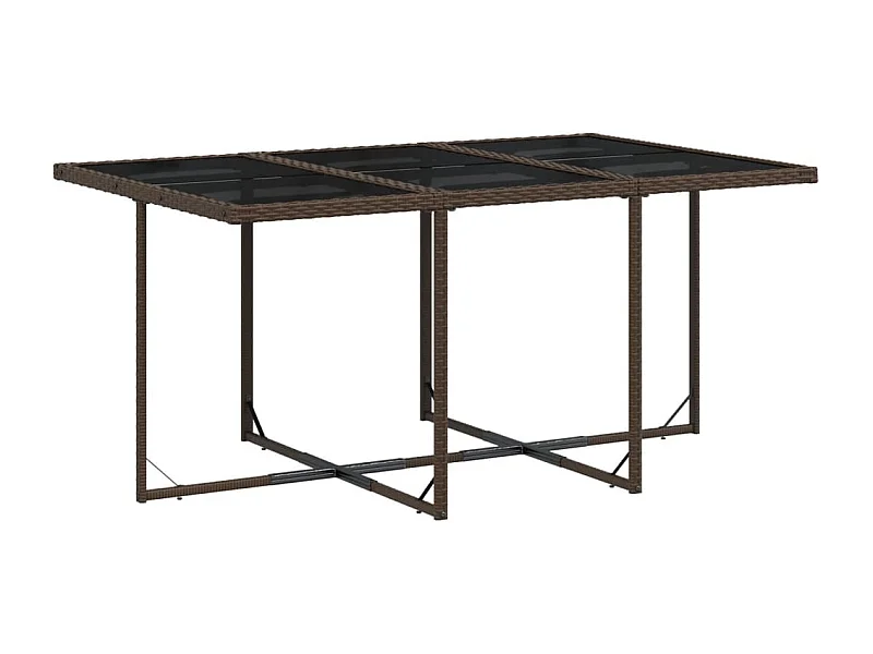 Brienne  Ensemble à manger de jardin et coussins 11 pcs marron rotin