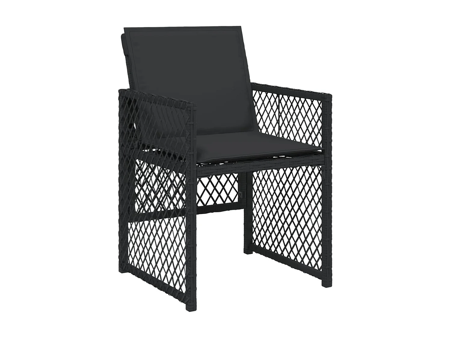 Connersville  Ensemble à manger de jardin 11 pcs coussins noir résine tressée