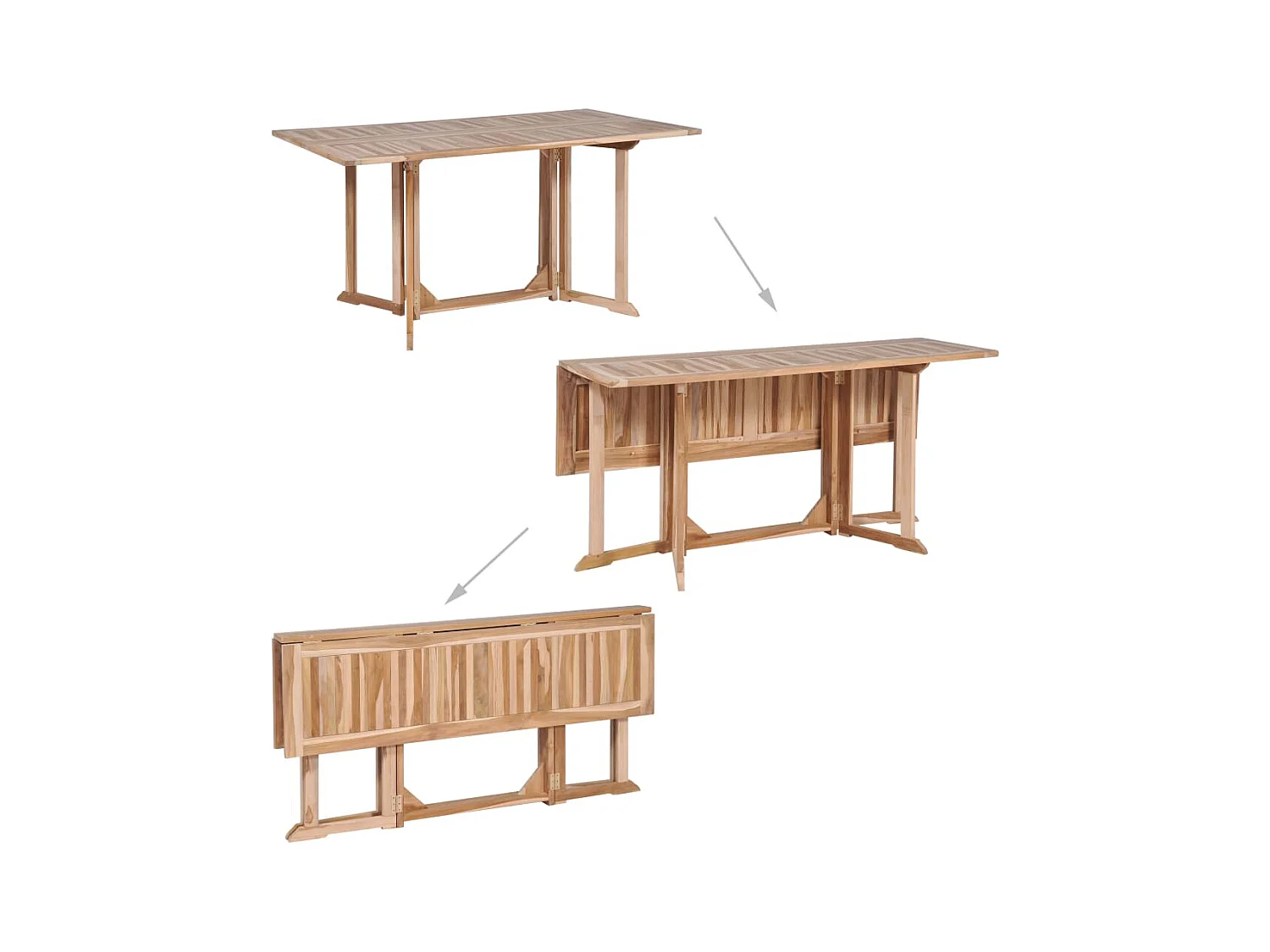 Garden Furniture -  Ensemble à manger d'extérieur pliable 7 pcs Bois solide de teck