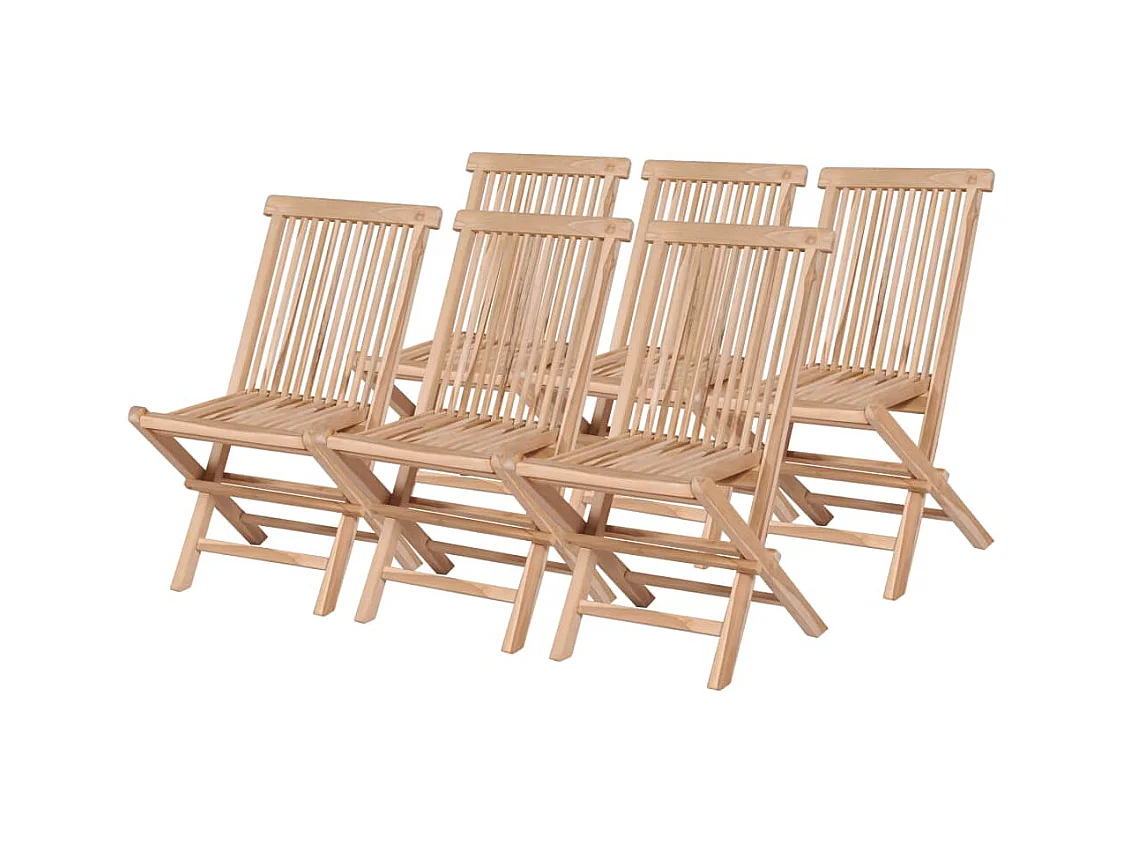 Garden Furniture -  Ensemble à manger d'extérieur pliable 7 pcs Bois solide de teck