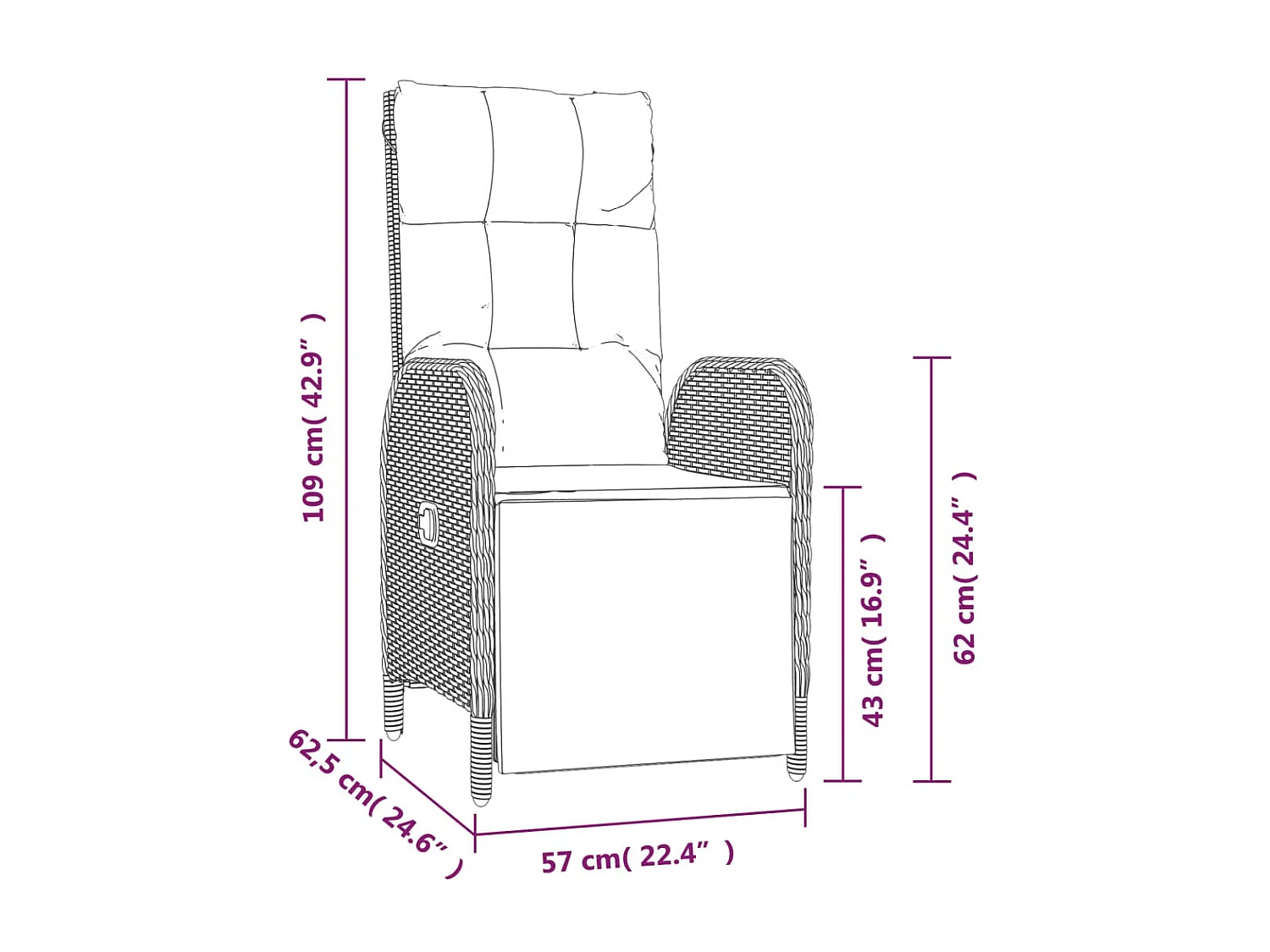 Lochem  Ensemble à manger jardin 9pcs et coussins noir résine tressée