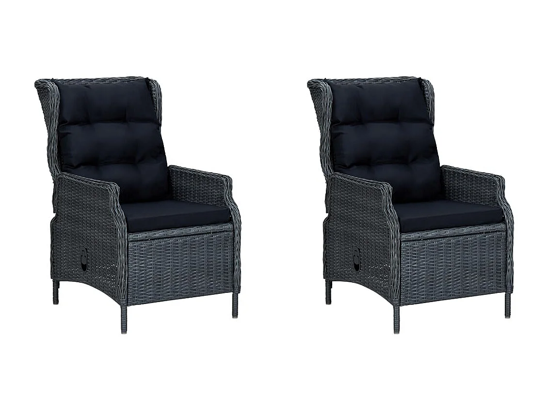 College Park  Ensemble à manger de jardin 3 pcs Gris foncé