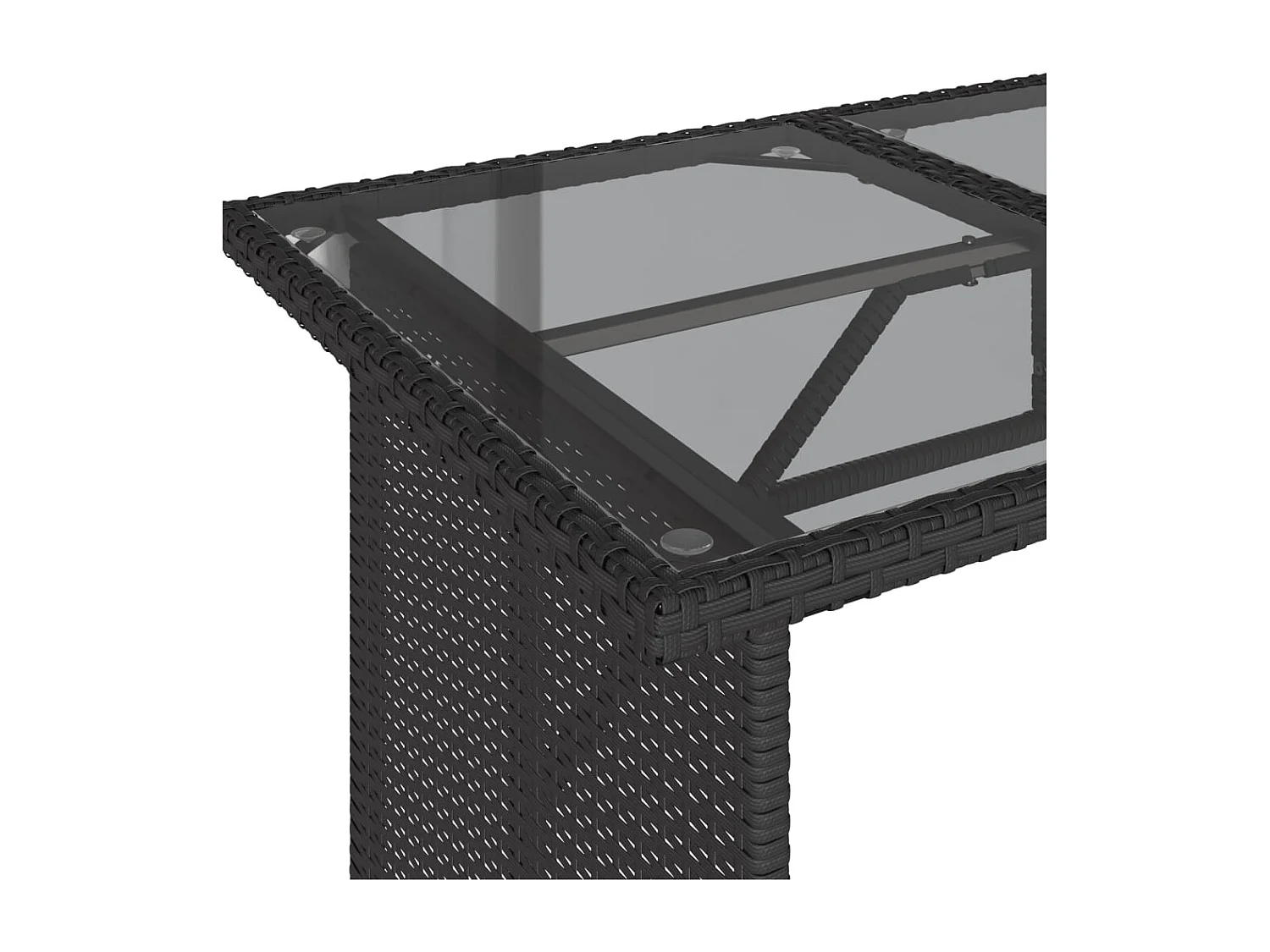 Jornar  2-delige Tuinset met kussens poly rattan zwart