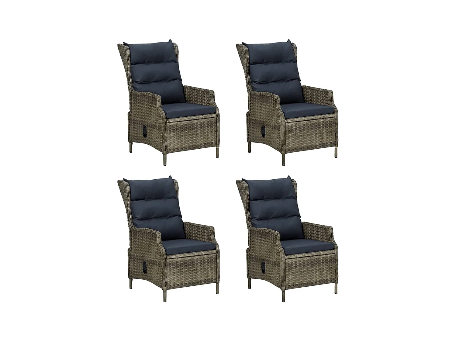 Mayra  Ensemble à manger de jardin 5pcs Marron Résine tressée